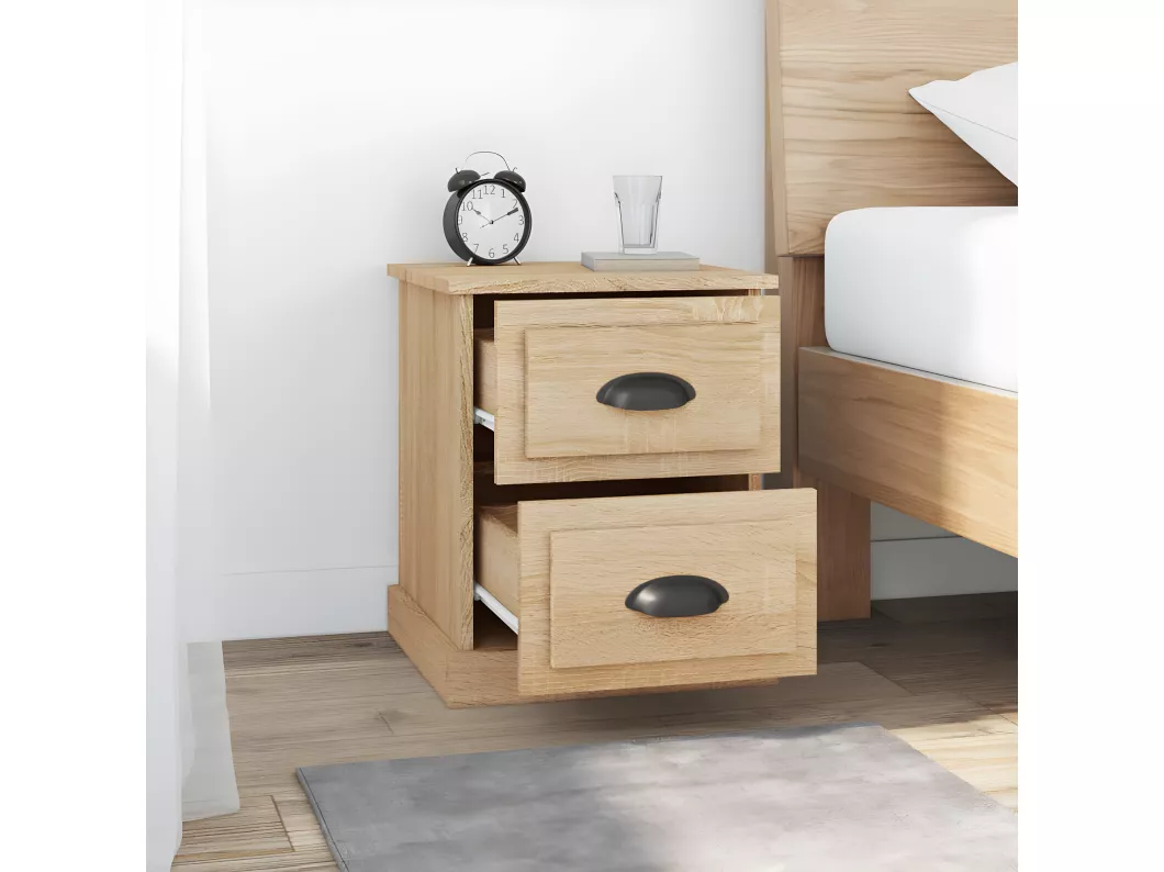 Kauf Unique Nachttische 2 Stk. Sonoma-Eiche 39x39x47,5 cm Holzwerkstoff Bis zu 50% Rabatt