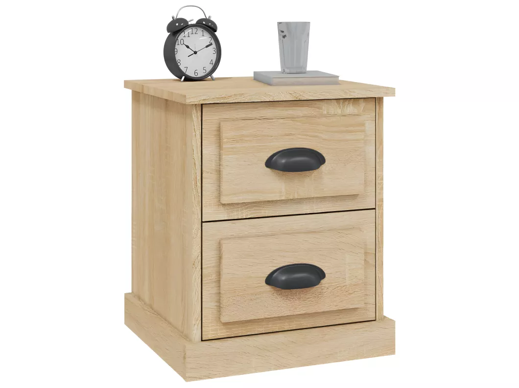 Kauf Unique Nachttische 2 Stk. Sonoma-Eiche 39x39x47,5 cm Holzwerkstoff Bis zu 50% Rabatt