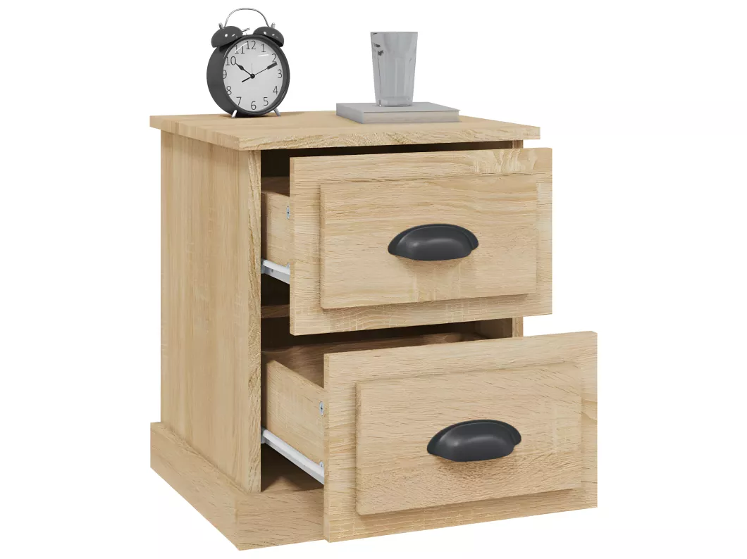 Kauf Unique Nachttische 2 Stk. Sonoma-Eiche 39x39x47,5 cm Holzwerkstoff Bis zu 50% Rabatt