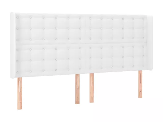 Kauf Unique LED Kopfteil Weiß 183x16x118/128 cm Kunstleder Bis zu 60% Rabatt
