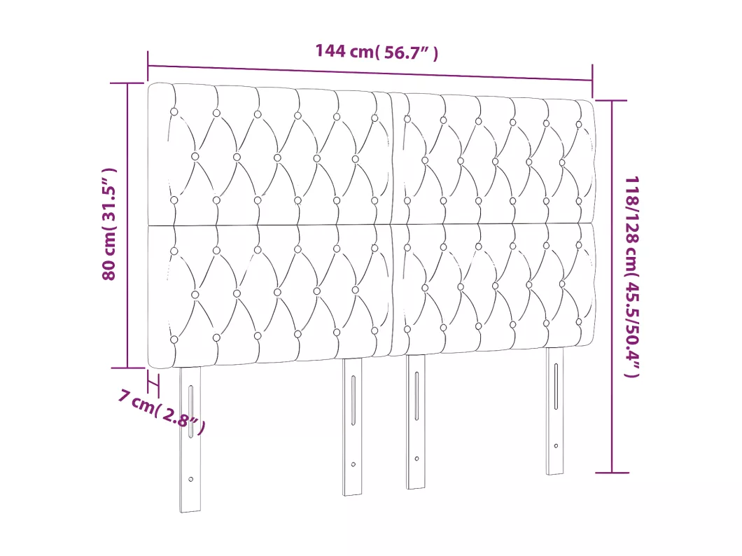 Kauf Unique LED Kopfteil Hellgrau 144x7x118/128 cm Stoff Bis zu 65% Rabatt