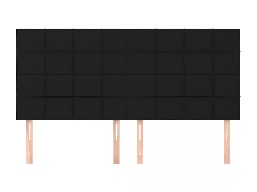 Kauf Unique Kopfteile 4 Stk. Schwarz 100x5x78/88 cm Stoff Sonderangebot der Fabrik