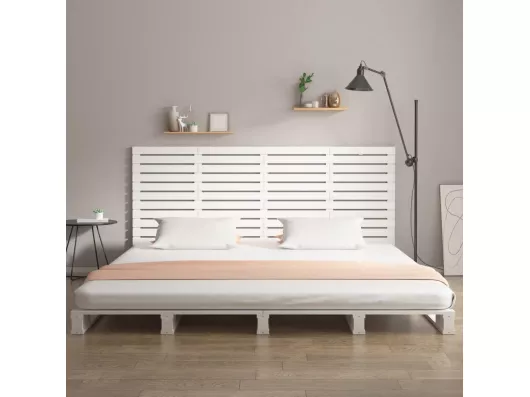 Kauf Unique Wand-Kopfteil Weiß 186x3x91,5 cm Massivholz Kiefer Vierteljährliche Förderung