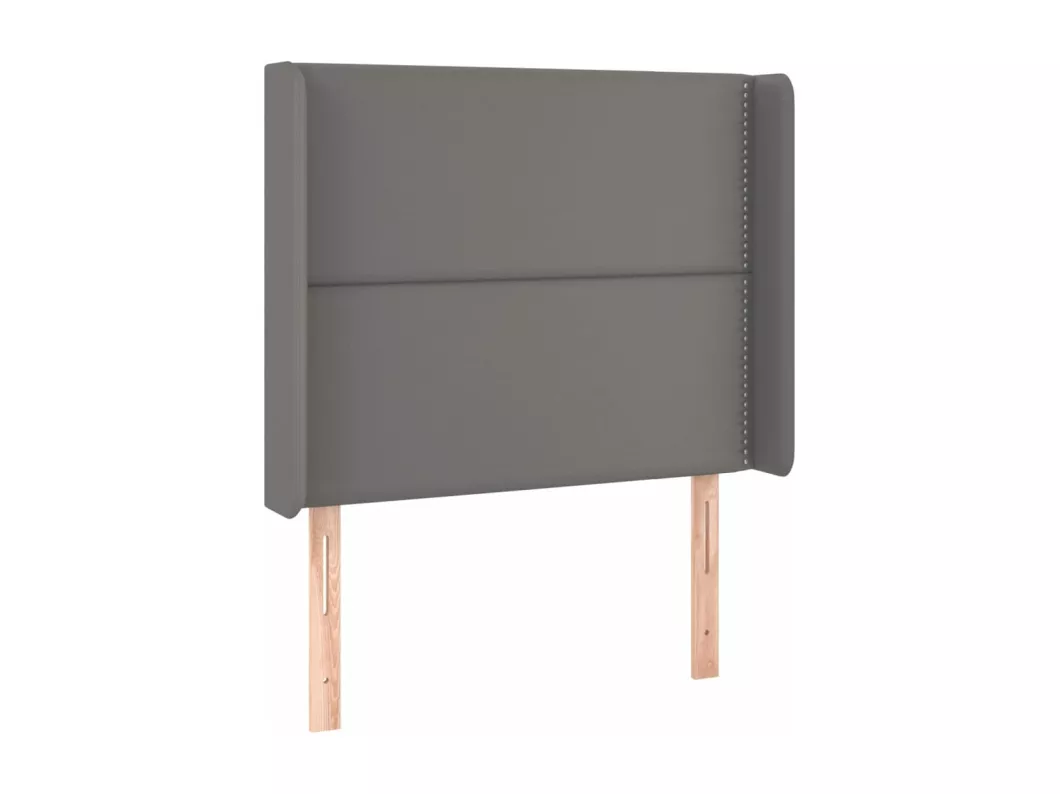 Kauf Unique LED Kopfteil Grau 103x16x118/128 cm Kunstleder Riesige Rabatte