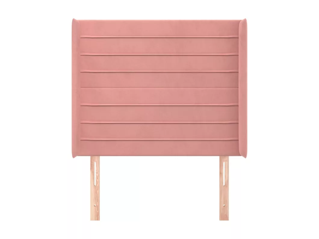 Kauf Unique Kopfteil mit Ohren Rosa 103x16x118/128 cm Samt Clearance-Verkauf