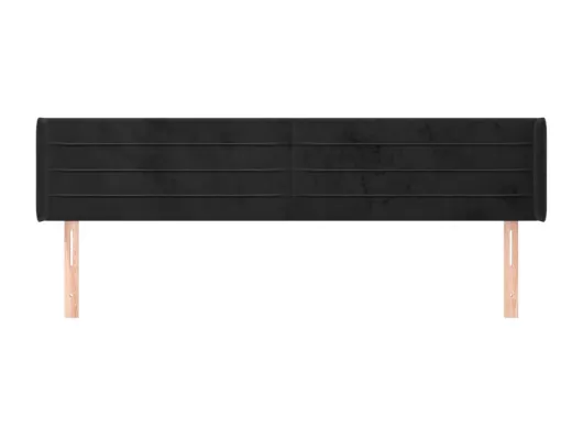 Kauf Unique Kopfteil mit Ohren Schwarz 203x16x78/88 cm Samt Kostenloser Versand international