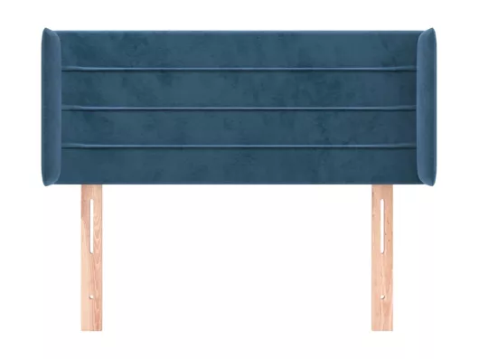 Kauf Unique Kopfteil mit Ohren Dunkelblau 93x16x78/88 cm Samt Im Verkauf