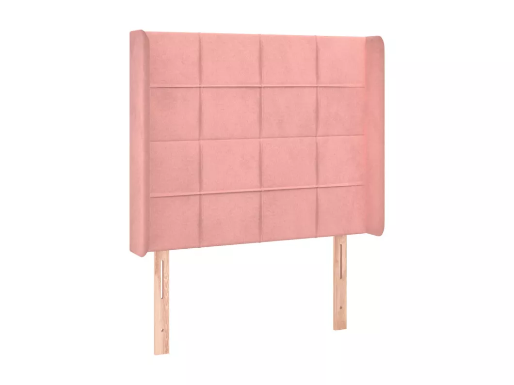 Kauf Unique LED Kopfteil Rosa 83x16x118/128 cm Samt Rabatte dieses Monats