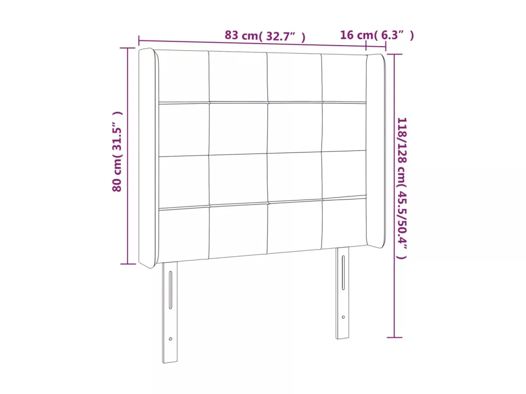 Kauf Unique LED Kopfteil Rosa 83x16x118/128 cm Samt Rabatte dieses Monats
