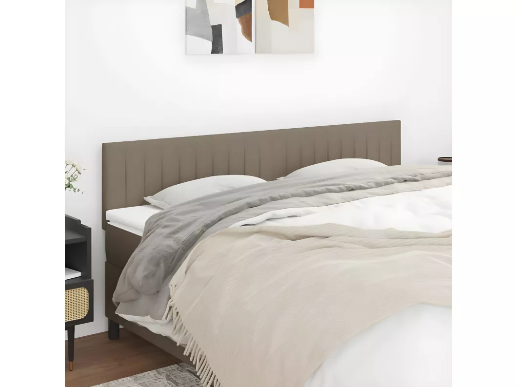 Kauf Unique Kopfteile 2 Stk. Taupe 100x5x78/88 cm Stoff