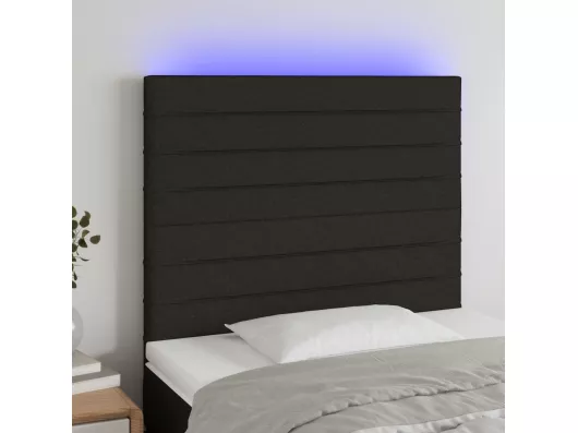 Kauf Unique LED Kopfteil Schwarz 80x5x118/128 cm Stoff