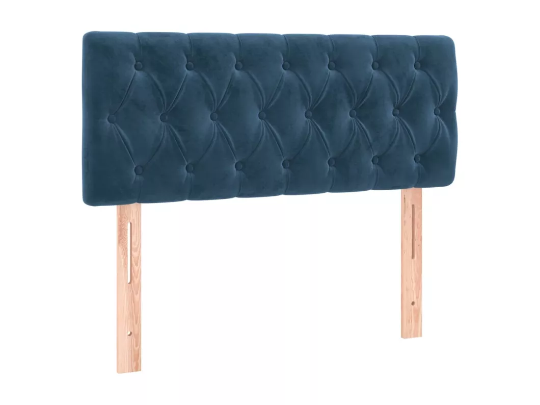 Kauf Unique LED Kopfteil Dunkelblau 100x7x78/88 cm Samt im Angebot