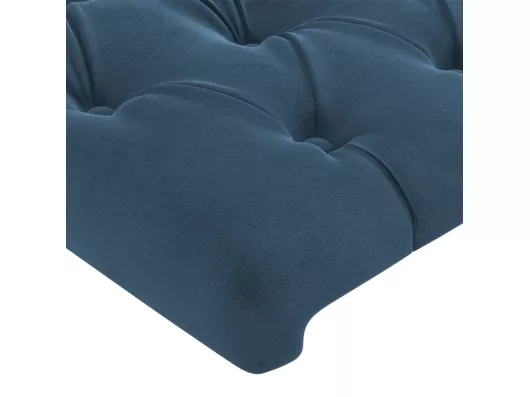 Kauf Unique LED Kopfteil Dunkelblau 100x7x78/88 cm Samt im Angebot