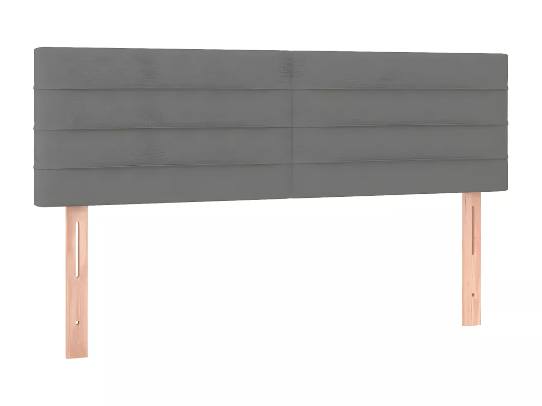 Kauf Unique LED Kopfteil Dunkelgrau 144x5x78/88 cm Stoff Schlussverkauf