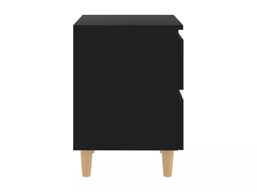 Kauf Unique Nachttisch mit Kiefernholz-Beinen Schwarz 40x35x50 cm Fabrikverkauf