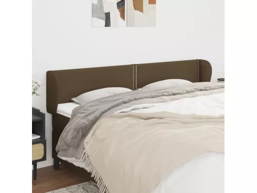 Kauf Unique Kopfteil mit Ohren Dunkelbraun 163x23x78/88 cm Stoff Fabrikpreis