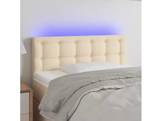 Kauf Unique LED Kopfteil Creme 90x5x78/88 cm Stoff