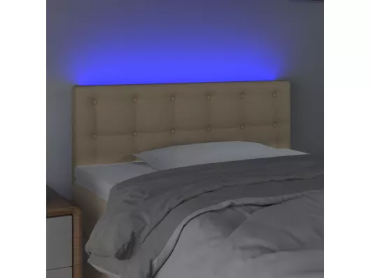 Kauf Unique LED Kopfteil Creme 90x5x78/88 cm Stoff Sonderangebot