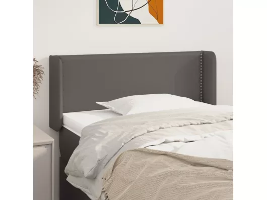 Kauf Unique Kopfteil mit Ohren Grau 83x16x78/88 cm Kunstleder