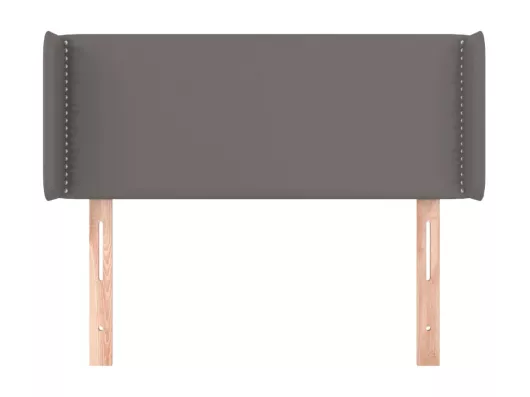 Kauf Unique Kopfteil mit Ohren Grau 83x16x78/88 cm Kunstleder Günstig kaufen