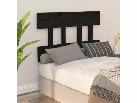 Kauf Unique Bett-Kopfteil Schwarz 78,5x3x81 cm Massivholz Kiefer