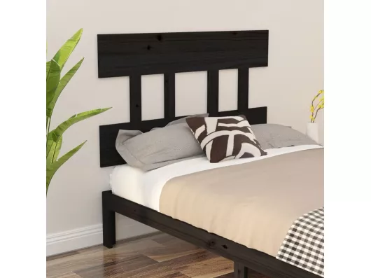 Kauf Unique Bett-Kopfteil Schwarz 78,5x3x81 cm Massivholz Kiefer Online Shopping