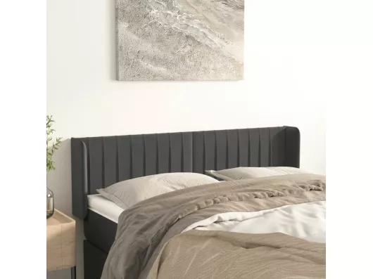Kauf Unique Kopfteil mit Ohren Dunkelgrau 147x16x78/88 cm Samt