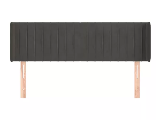 Kauf Unique Kopfteil mit Ohren Dunkelgrau 147x16x78/88 cm Samt Preisnachlass