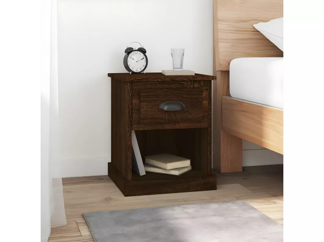 Kauf Unique Nachttisch Braun Eichen-Optik 39x39x47,5 cm Holzwerkstoff