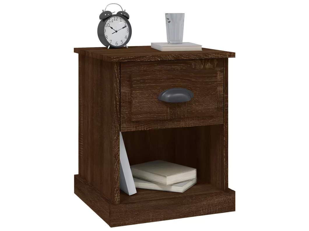 Kauf Unique Nachttisch Braun Eichen-Optik 39x39x47,5 cm Holzwerkstoff Saisonschlussverkauf