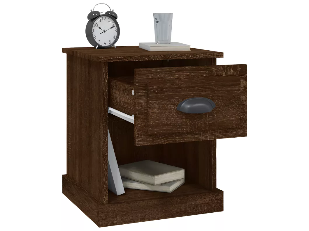 Kauf Unique Nachttisch Braun Eichen-Optik 39x39x47,5 cm Holzwerkstoff Saisonschlussverkauf