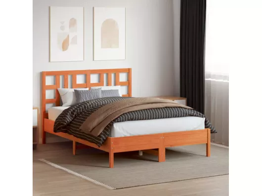 Kauf Unique Kopfteil Wachsbraun 150 cm Massivholz Kiefer Vatertagsangebot