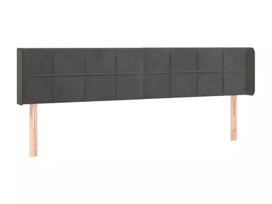 Kauf Unique LED Kopfteil Dunkelgrau 183x16x78/88 cm Samt Top Angebot