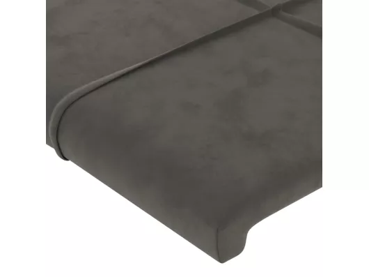 Kauf Unique LED Kopfteil Dunkelgrau 183x16x78/88 cm Samt Top Angebot