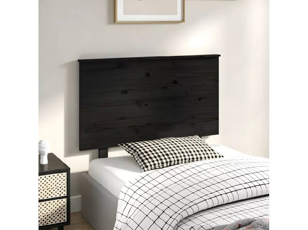 Kauf Unique Kopfteil Schwarz 94x6x82,5 cm Massivholz Kiefer