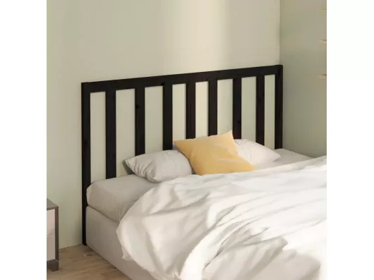 Kauf Unique Kopfteil Schwarz 156x4x100 cm Massivholz Kiefer Online Outlet