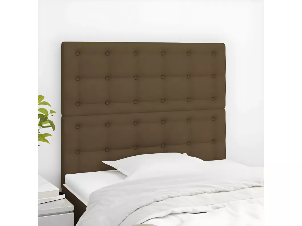 Kauf Unique Kopfteile 2 Stk. Dunkelbraun 80x5x78/88 cm Stoff Bestseller