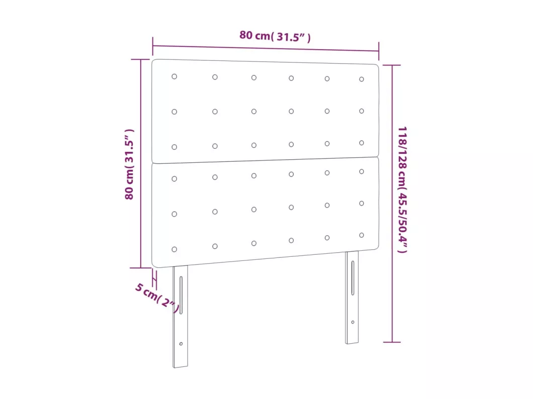 Kauf Unique Kopfteile 2 Stk. Dunkelbraun 80x5x78/88 cm Stoff Bestseller
