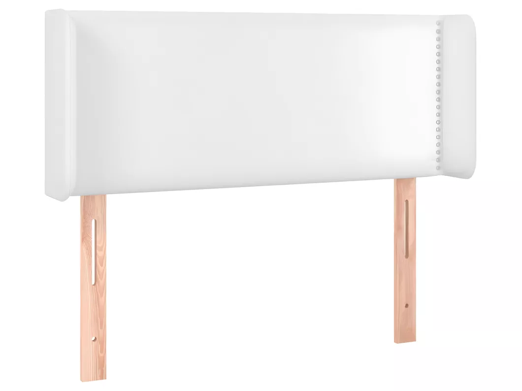 Kauf Unique LED Kopfteil Weiß 103x16x78/88 cm Kunstleder Räumungsverkauf