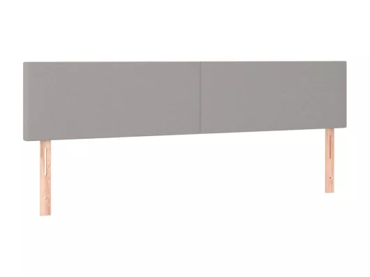Kauf Unique LED Kopfteil Hellgrau 200x5x78/88 cm Stoff Super Sparpreis