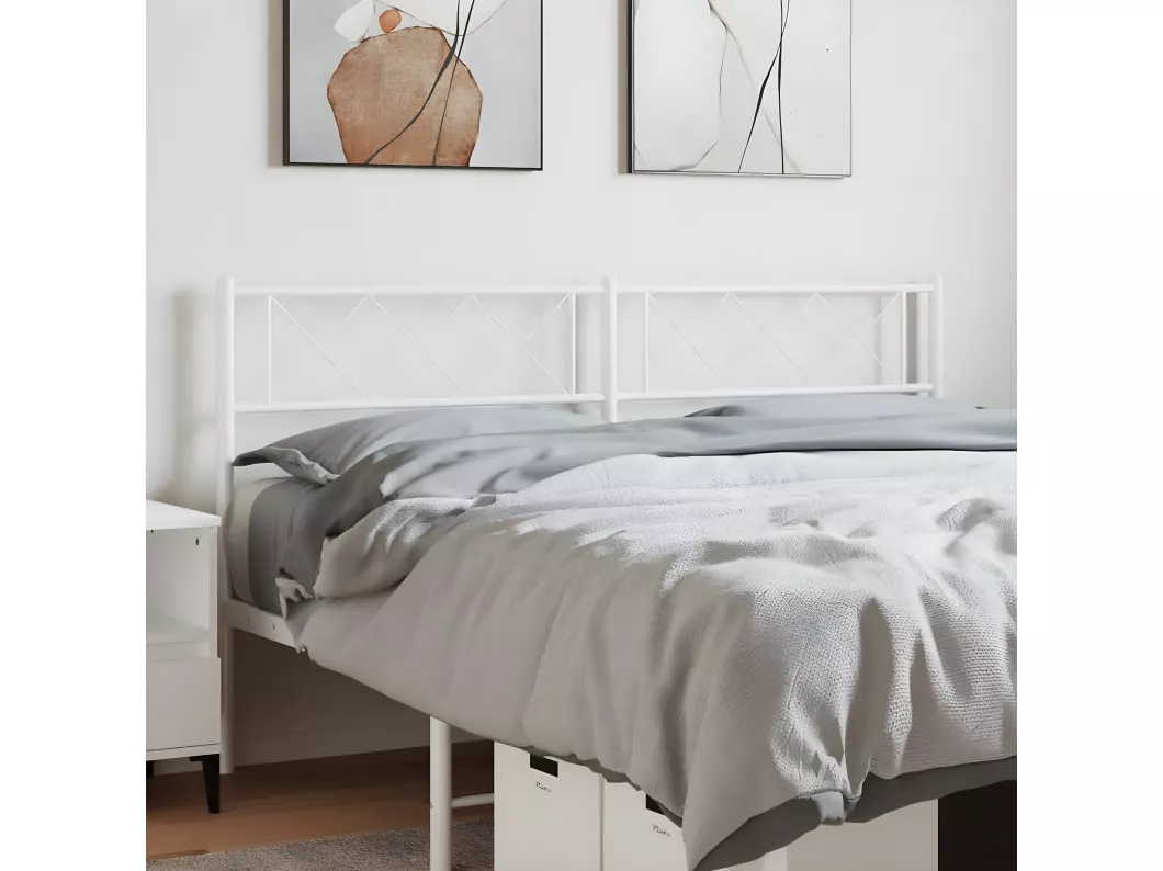 Kauf Unique Kopfteil Metall Weiß 135 cm