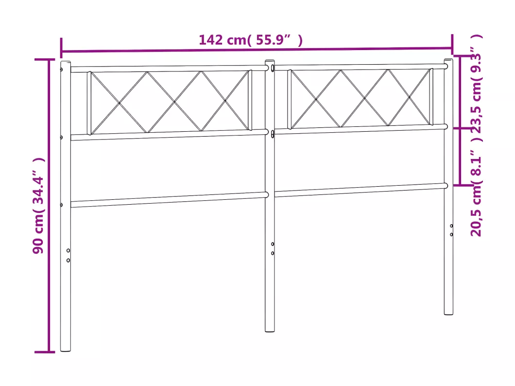 Kauf Unique Kopfteil Metall Weiß 135 cm Begrenzte Freigabe