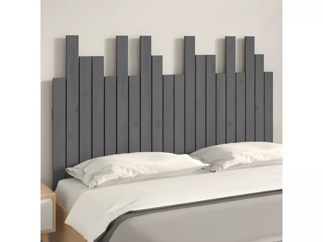 Kauf Unique Wand-Kopfteil Grau 127,5x3x80 cm Massivholz Kiefer Zeitbegrenzte Promotion
