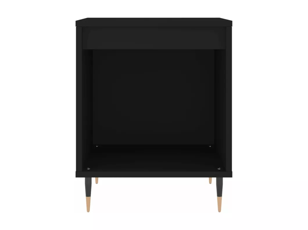 Kauf Unique Nachttisch Schwarz 40x35x50 cm Holzwerkstoff Bis zu 60% Rabatt