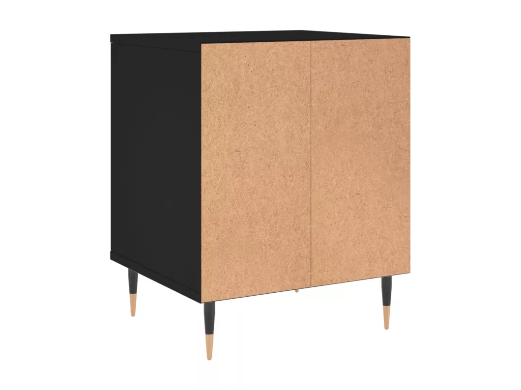 Kauf Unique Nachttisch Schwarz 40x35x50 cm Holzwerkstoff Bis zu 60% Rabatt