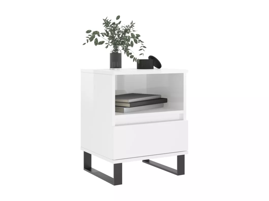 Kauf Unique Nachttische 2 Stk. Hochglanz-Weiß 40x35x50 cm Holzwerkstoff Sonderangebot der Fabrik