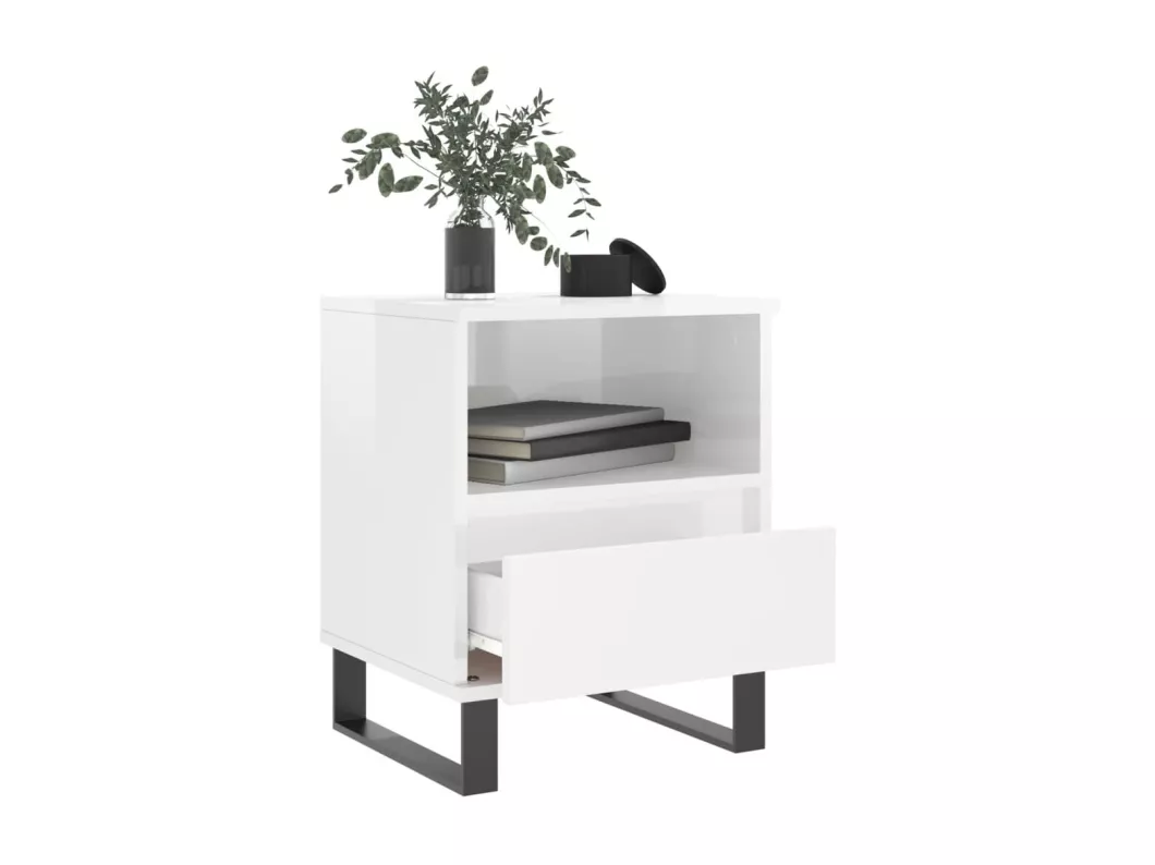 Kauf Unique Nachttische 2 Stk. Hochglanz-Weiß 40x35x50 cm Holzwerkstoff Sonderangebot der Fabrik
