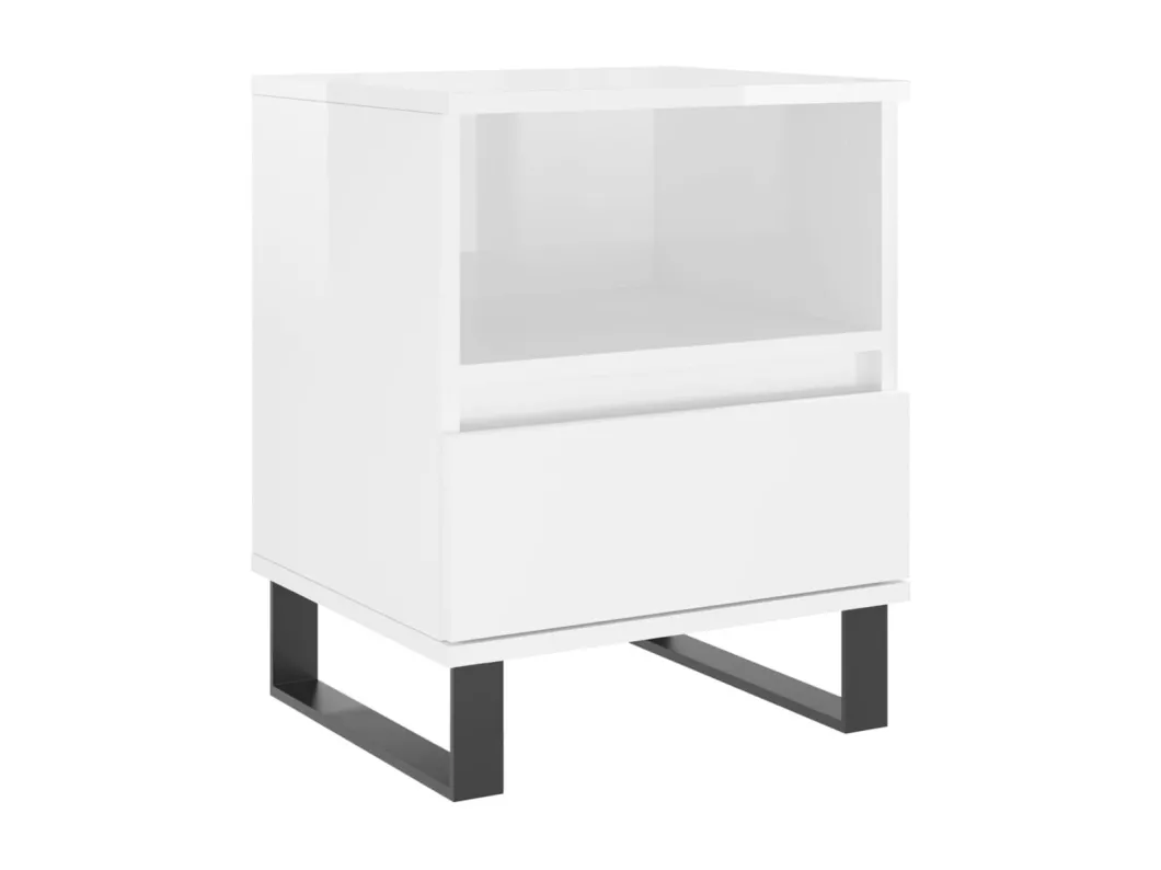Kauf Unique Nachttische 2 Stk. Hochglanz-Weiß 40x35x50 cm Holzwerkstoff Sonderangebot der Fabrik