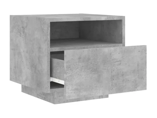 Kauf Unique Nachttische mit LED-Leuchten 2 Stk. Betongrau 40x39x37 cm Vierteljährliche Förderung