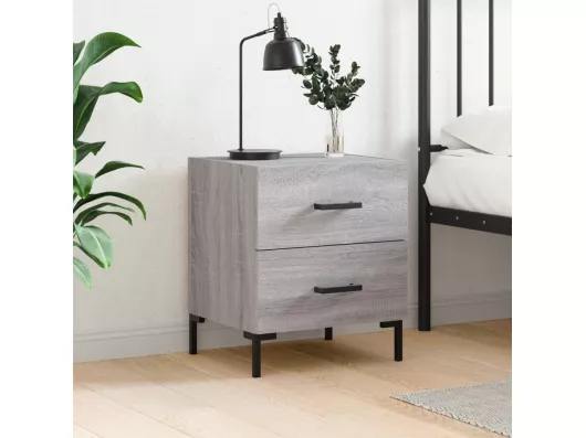 Kauf Unique Nachttisch Grau Sonoma 40x35x47,5 cm Holzwerkstoff